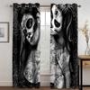 Роскошные современные сексуальные скелетные красивые панк-черные шторы для спальни, кухни, окна, комплект из 2 предметов для гостиной, бесплатная доставка