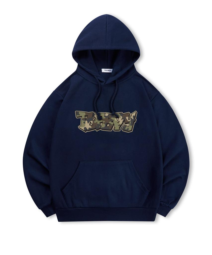[Без флиса или с флисом] Толстовка с капюшоном с принтом Camo Vibe (Тип Б)