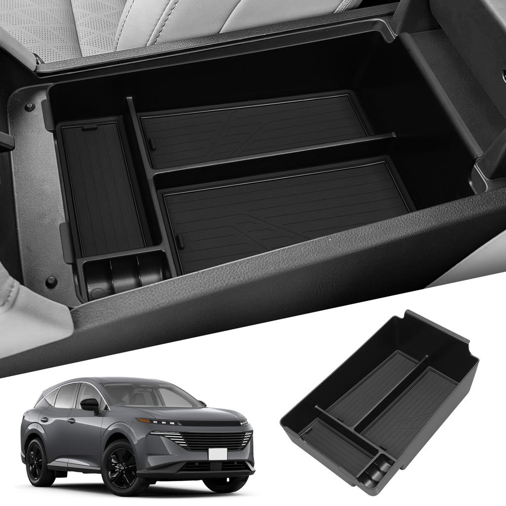 SMABEE for Nissan Murano 2025 Center Console Armrest Storage Box Car Tray Organizers Accessories Tidying Black