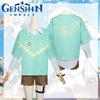 Венди Genshin Impact Праздничная Повседневная Одежда для Ролевых Игр Украшение на Грудь