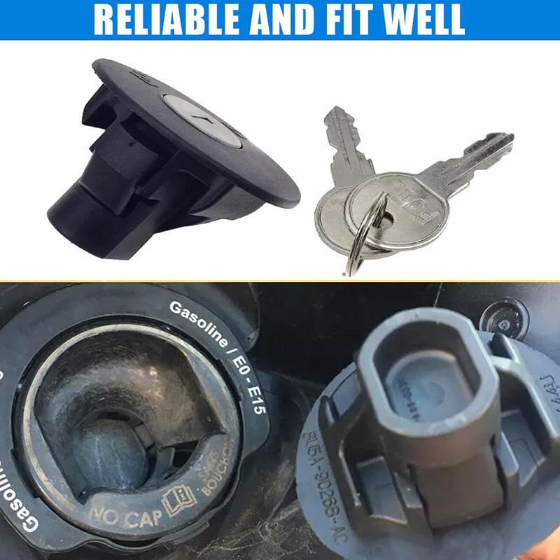 Пластиковая крышка топливного бака автомобиля с замком +2 ключа, запирающаяся крышка топливного бака для Ford/Lincoln/Mercury 8U5Z-9C26-B