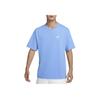 As M Nsw Tee Club Max повседневная дышащая футболка с коротким рукавом и заниженной линией плеч, мужские топы синего цвета FV0376-412