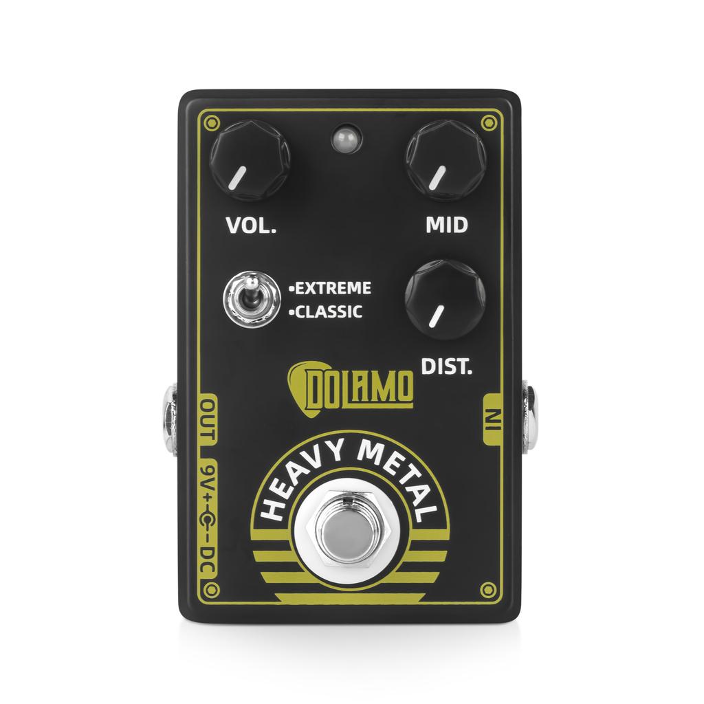 Dolamo Heavy Metal Guitar Effects Pedal High Gain Distortion Volume/Mid DC 9V 6.35mm Input/Output