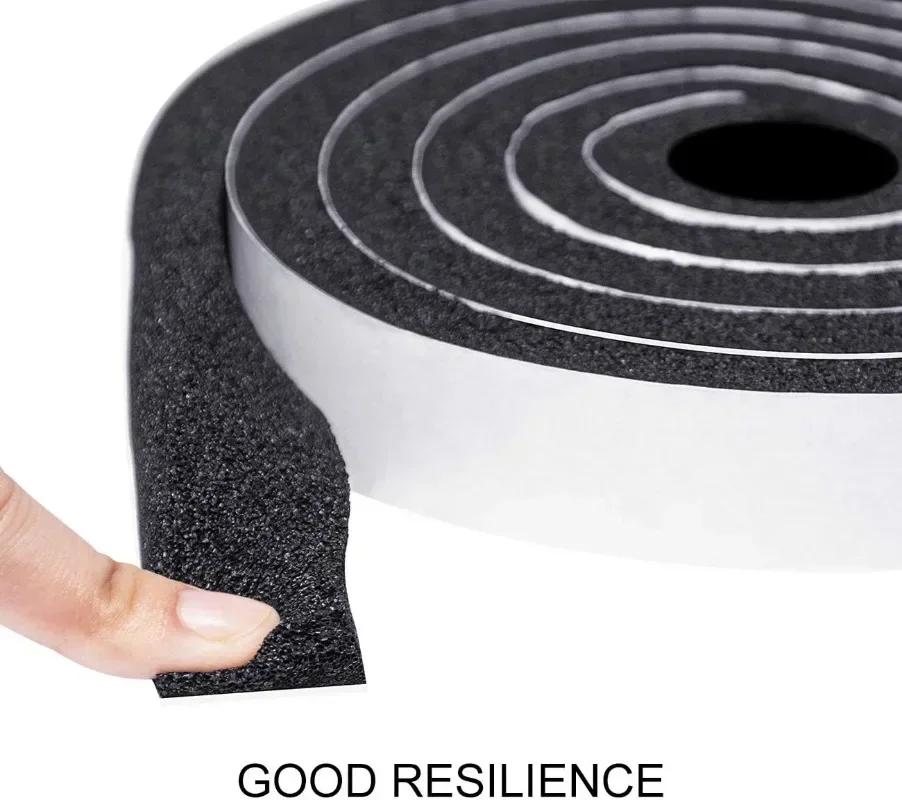 1PC Foam Door Window Sealing Strip Weather Stripping Self-Adhesive Soundproof Windproof Dustproof Draught Insulation Tape Wholesale