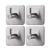 Custom Printed Self-Adhesive Towel Hooks Self Adhesive Holder Matte Black Kitchen Stainless Steel Home Square Hook