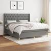 VidaXL Slat Bed Base with Mattress, Upholstered Bed, Double Bed, Adult Bedroom Interior Bed, Modern, 3132250