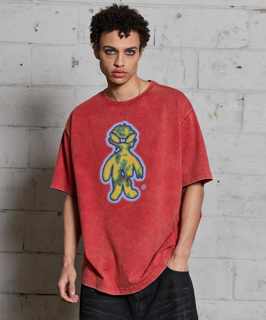 HOODHOOD Fever Alien Short Sleeve T-Shirt Red