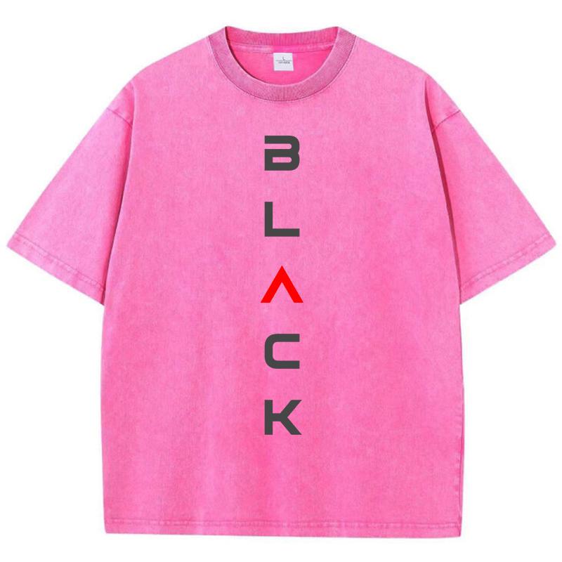 Модные женские выстиранные футболки с художественными надписями, черные принты, хлопковые состаренные футболки оверсайз с круглым вырезом, уличная одежда