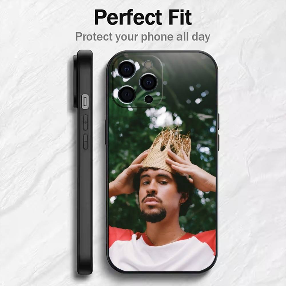 Мне нравится Певец B-Bad B-Bunnyyy-yS Чехол для телефона для iPhone17,16,15,14,13,12 Plus,Max Мягкий силиконовый черный чехол