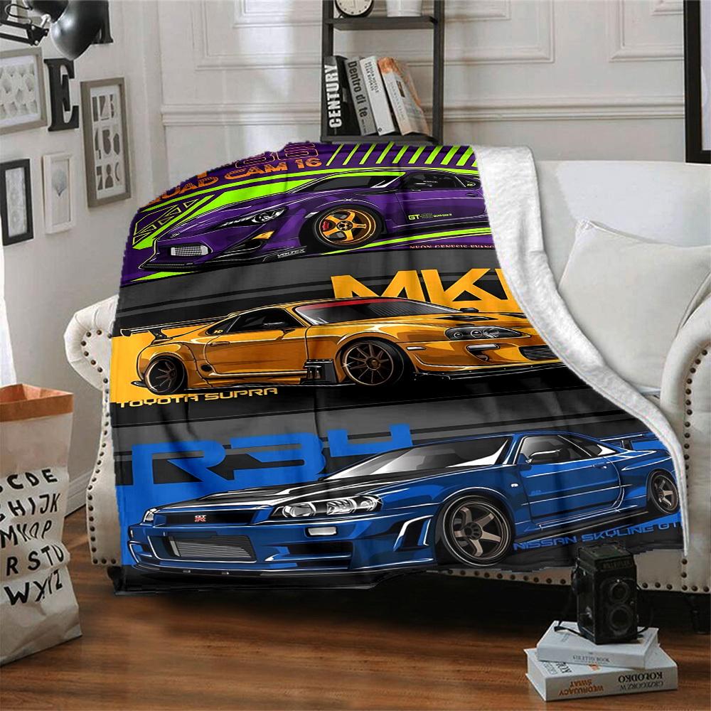 1 шт. Плед GT, GTR R34, Покрывало для дивана, кровати, Путешествий, Кемпинга, Гостиной,