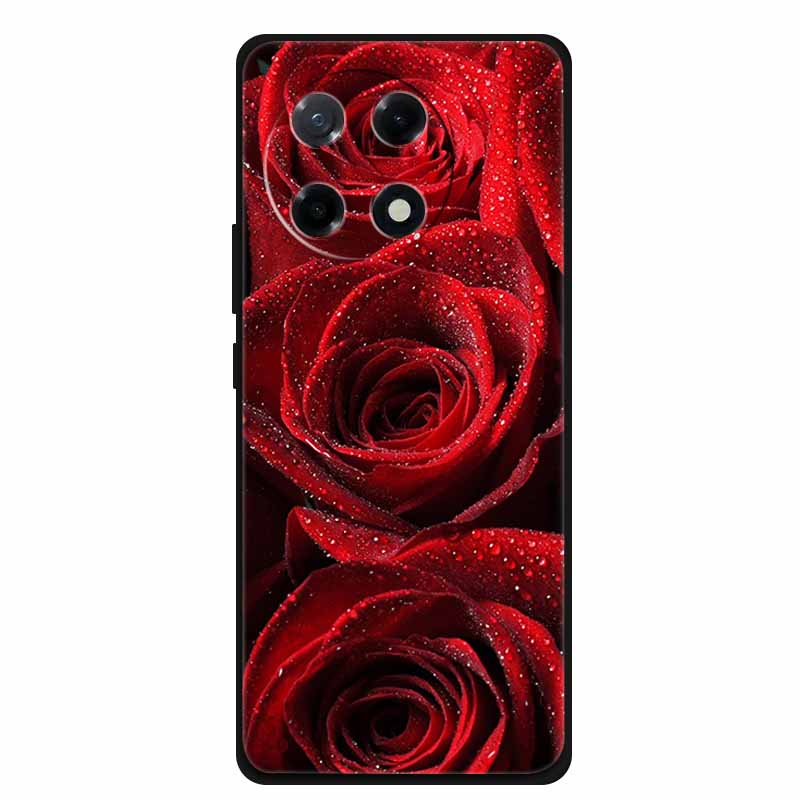 Для Tecno Spark 30 Pro Чехол Роскошный ТПУ Мягкий Силикон Задняя Крышка Чехлы для Телефона на Spark30Pro KL7 Защитный Бампер Любовь Цветок Чехол