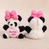 Bow love panda doll cute doll doll pendant girl bag pendant plush toy keychain