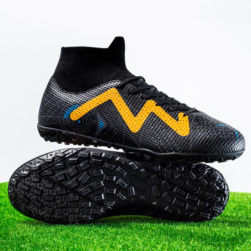 Football Shoes 35-45 High-top Football Boots Rubber Short Nail Youth Sports Shoes Football Training Shoes Artificial Lawn Men's Football Boots