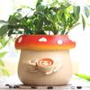 Милый горшок для растений, цветочный горшок, грибной керамический маленький горшок для растений, милый декоративный суккулентный горшок для комнатных и уличных растений
