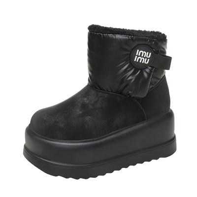 Мода 2024 Мода Зима Женские Снежные Ботинки 8СМ Кроссовки Водонепроницаемые Теплые Плюшевые Ботинки До Середины Икры Уличные Противоскользящие Мех Внутри Обувь