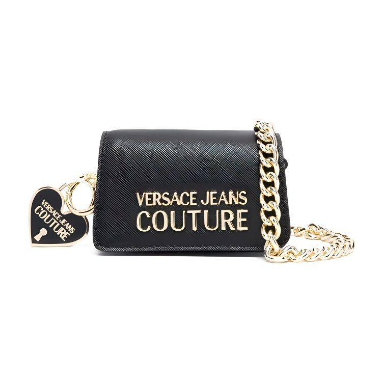 Versace Jeans Couture Сумка через плечо с цепочкой и логотипом-буквой Женские сумки Черный 74VA4BC9ZS467899