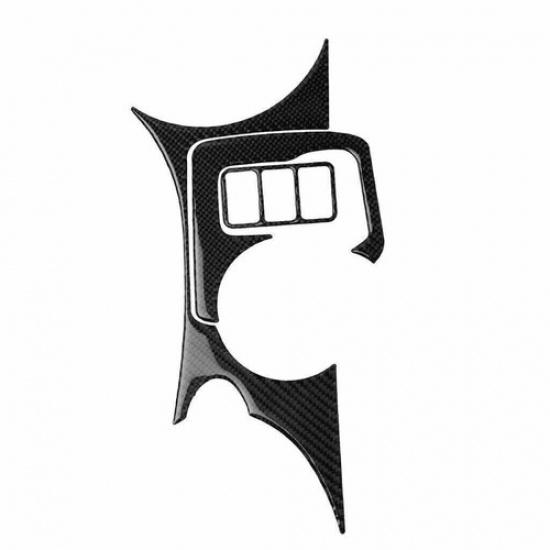 3PCS Carbon Fiber Cup Holder Panel Cover Interior Trim For Nissan 370Z 2009-2020