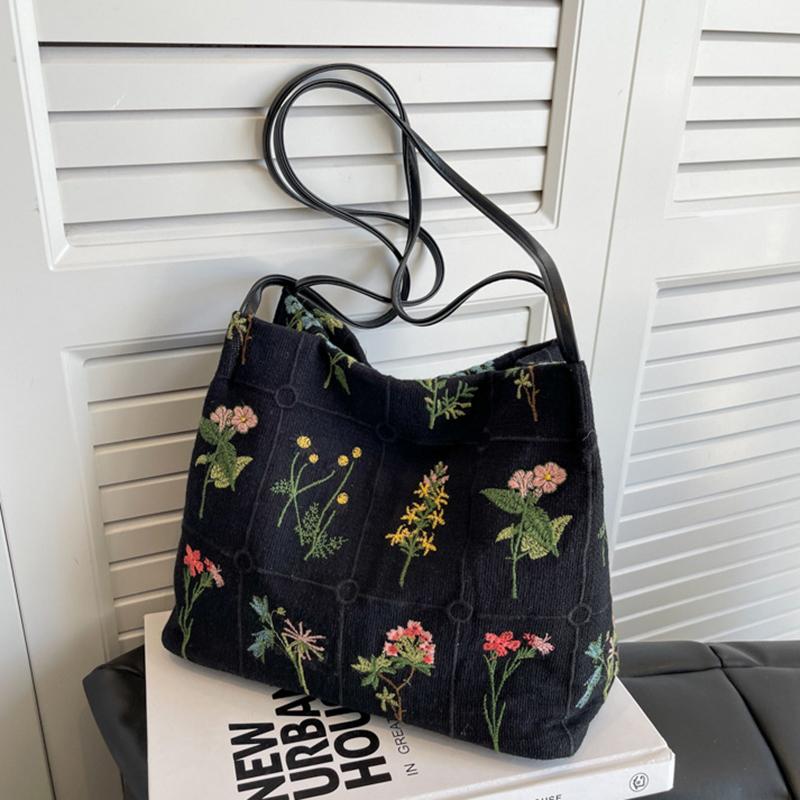 Large-capacity Bag Women's Summer Versatile Canvas Casual Shoulder Bag High-end Class Commuting Tote Bag