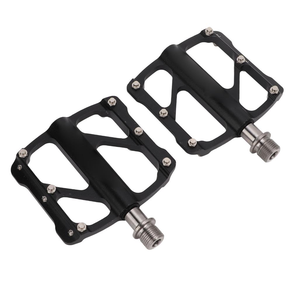 1Pair Bike Flat Platform Pedals Mountain Road Bicycle Aluminum Ultra Light with 3 Bearings for Replacement