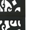 3 Piece Black Solid Wood Folding Screen Paulownia