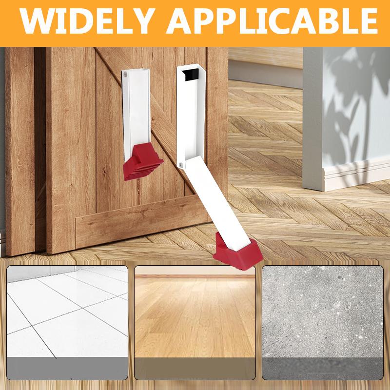 White Door Stopper, No Drilling Required, Easy Self-Adhesive Installation, Noise Insulation Under the Door, Anti-Slip Pads
