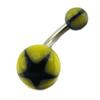 [D4434] - Yellow 'Tecno' Ball Body Piercing