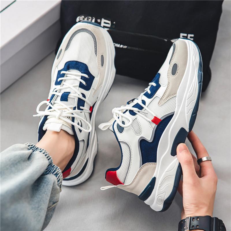 Мужская дышащая сетчатая повседневная обувь, летняя, антизапаховая, столетняя, со спортивной и досуговой сеткой, красные вулканизированные кроссовки, повседневная спортивная обувь Tide Shoes