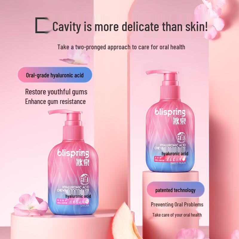 Blispring Hyaluronic Acid Gum Care Toothpaste (Peach)