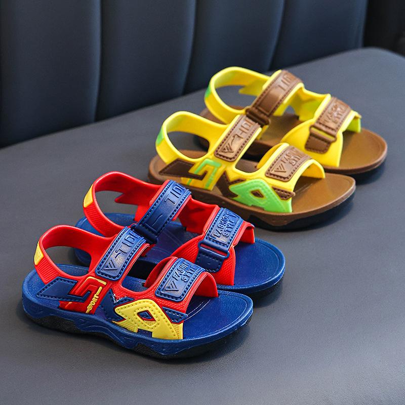 Детские сандалии, для мальчиков, детей среднего и старшего возраста, летние девочки, нескользящие ванные комнаты, пляжные сандалии для дома и на улице