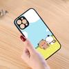 Милый Чехол для Телефона BuBu DuDu Черный Матовый Для IPhone 16ProMax 15 13 12 11 14 Pro Max Mini Plus SE2020 XS Max XR