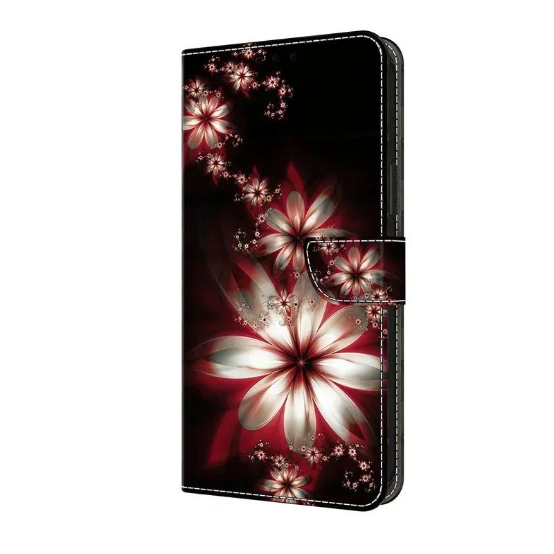 Для Xiaomi Redmi 10C Чехол-подставка Кошелек Книжка для Coque Redmi 10 Чехол для телефона Redmi10A Fundas Цветок Кожаный Защитный Чехол
