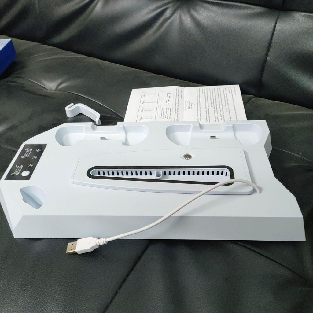PS5 Pro/Slim Cooling Fan Base & Dual Controller Charging Station