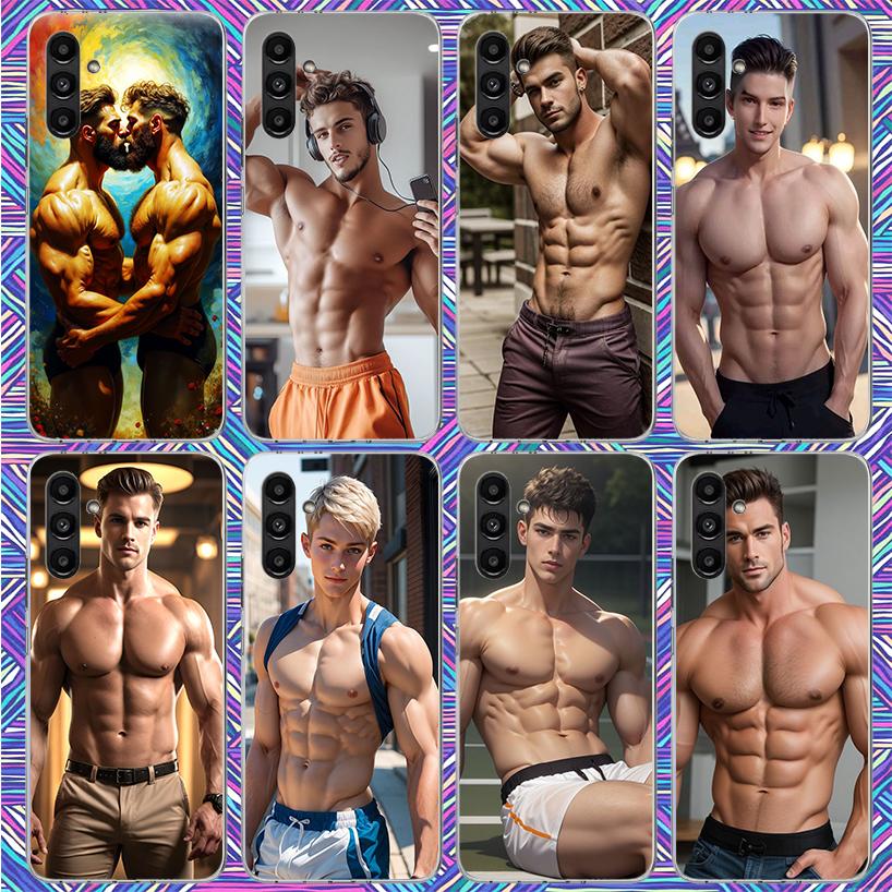 Sexy Muscle Man Gay Fitness Phone Case For Samsung Galaxy A17 A16 A15 A14 A13 A57 A56 A55 A54 A53 A37 A36 A35 A34 A33 A26 A25 A2