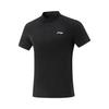 Comfortable Simple Solid Color Quick-Dry Versatile Fashion Short Sleeve Polo Shirt Men Tops Black APLV287-5