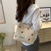 Summer Strawberry Straw Woven Large Capacity Tote Bag New Fashionable and Versatile Casual Small Fresh Shoulder Bag