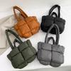 Down Bag Cotton Clothes Tote Bag High Version Checkered Cotton Women's Bag Fashion Shoulder Bag