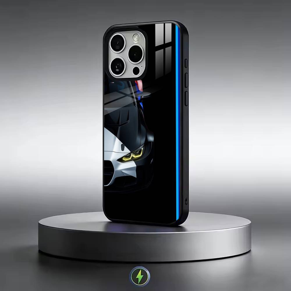 Синие Красные Машины M3 M4 Чехол для Телефона Для iPhone17,16,15,14,13,12,11 Plus,Pro Магнитный с Magsafe Беспроводной Зарядкой