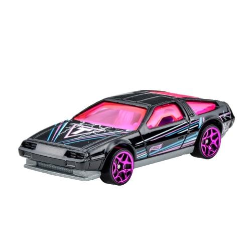 Hot Wheels Basic Car DMC DeLorean Vehicle Игрушечная мини-машина для детей от 3 лет и старше, черная JFN34