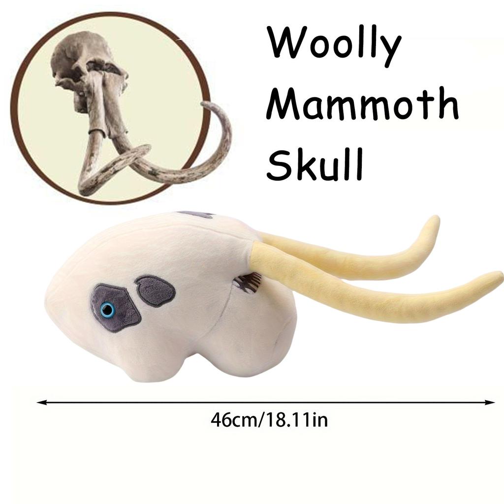 Мягкая плюшевая подушка для куклы Fuzzy Fossils Riceratops Skull Dinosaur Skull