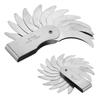 R25-50mm / R52-100mm Range Radius Gauge Set 16 Leaves Stainless Steel Concave Convex Measuring Tool Leaf-Type Gauge