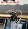 2d Acrylic Heart Couple Skull Car Pendant For Halloween And Christmas Decoration