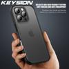 KEYSION Прозрачный матовый чехол для iPhone 16 Pro Max, полупрозрачный силиконовый + противоударный чехол для задней панели телефона из поликарбоната для iPhone16 15 Pro Max