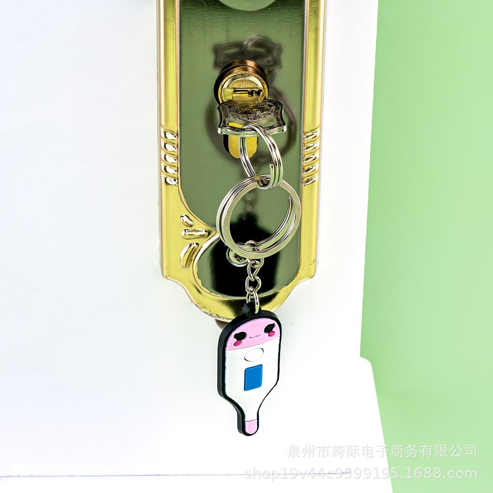 Medical Series Cartoon Animation PVC Keychain or Backpack Pendant with Customizable Logo.