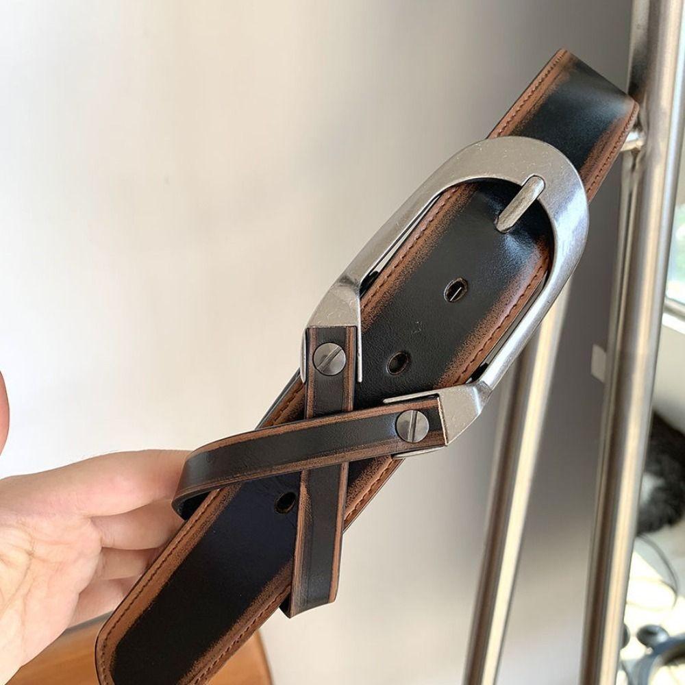 Пояс Y2k с перекрестной талией из ПУ кожи для платья, джинсов, прочный женский пояс, аксессуары для талии