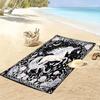 Vintage Floral Dragon Print Beach Towel, Large Soft Quick Dry Towel for Beach Camping Swimming