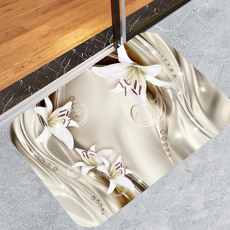 Набор занавесок для душа в ванной комнате Сиденье для унитаза Коврики и коврики для ванной Нескользящие ковры Чехлы для унитаза Водонепроницаемая занавеска для ванны с 12 крючками Домашний декор Ванная комната