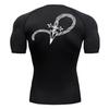 Graphic Short Sleeve Compression Shirt for Men Summer Sporty Athletic Quick Dry T-shirts Gym Workout Running Training Tees Tops