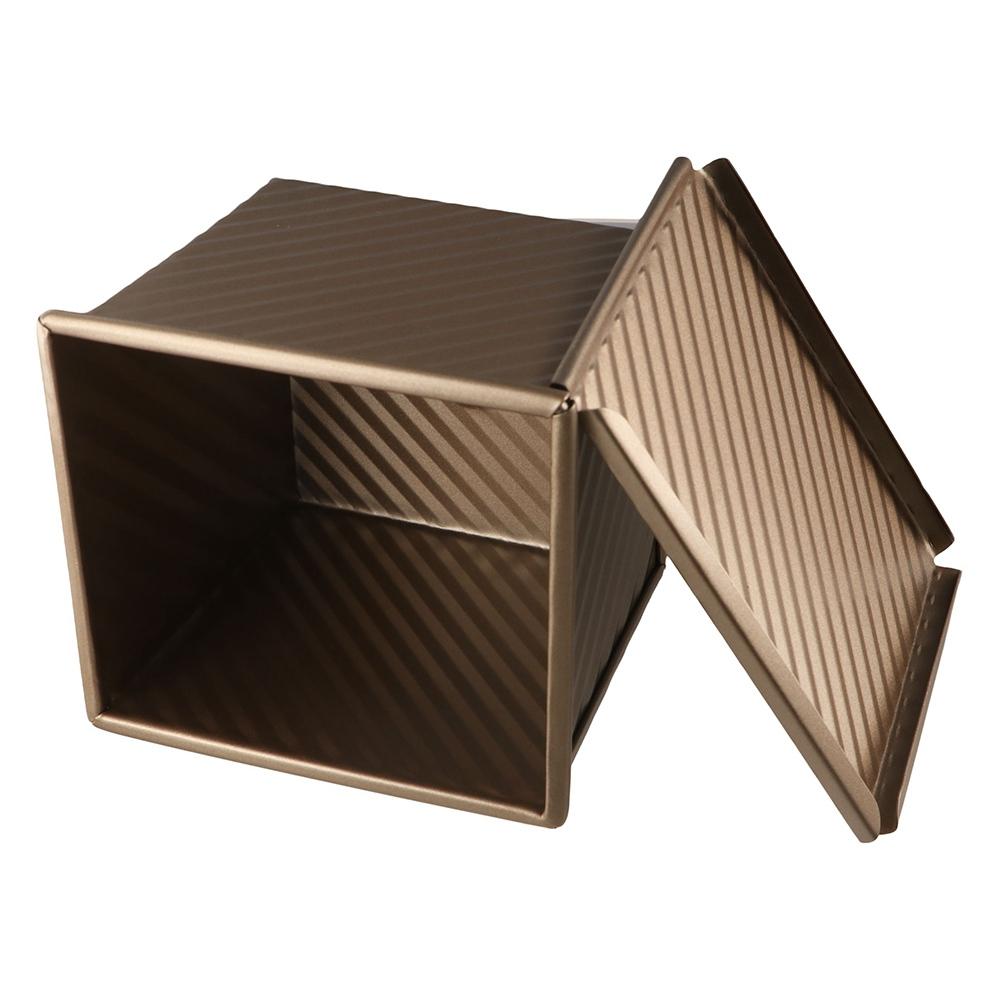 С Крышкой Кубическая Форма для Тостов Углеродистая Сталь Форма для Торта Форма для Выпечки Квадратная Гофрированная Форма для Хлеба Тесто