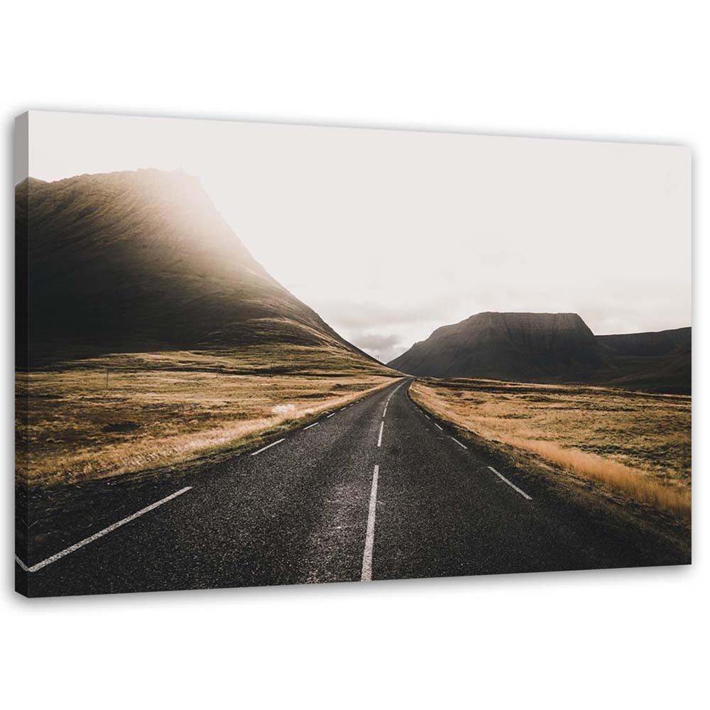 Canvas Print Road Mountains Nature