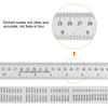 uxcell Steel Ruler, 40cm Metric English Ruler with Conversion Chart, Metal Small Ruler Set, Straight Edge and Millimeter Ruler Measuring Tool for Surv